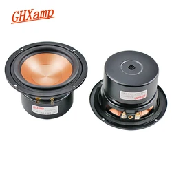 GHXAMP Hifi Golden Ceramic Cone 4 Inch 116mm Midrange Woofer Mid-Bass Speaker 4Ohm 40W Classical Bookshelf DIY 25Core 65HZ-6KHZ