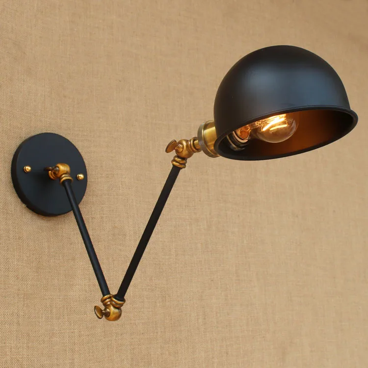 Đèn Chùm Phong Cách Retro Cánh Tay Edison Đèn Tường Vintage Mộc Mạc Đầm Tay Dài Treo Tường Công Nghiệp Đèn Sconce Appliques LED Pared