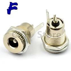 1/2/5/10pcs DC-099 5.5mm x 2.1mm 2.5mm DC Power Jack Socket DC099 Female Panel Mount Connector Metal 5.5*2.1 5.5*2.5