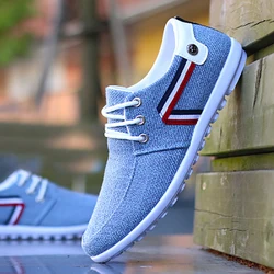 Men's Casual Shoes Casual Shoes Italian Breathable Canvas Shoes Men's Driving Shoes 2021 New Flat Shoes Zapatos De Hombre