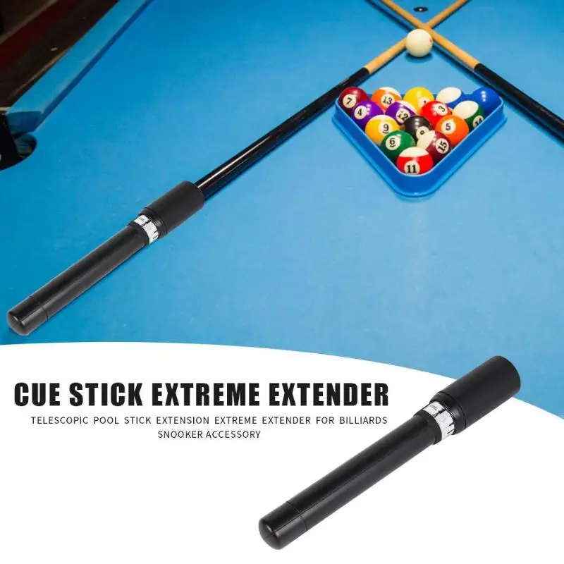 Pool Cue Extension For Billiards Cue And Snooker Cue Stick Telescopic Adjustable Extension Butt Rod Stick Billiard Accessories