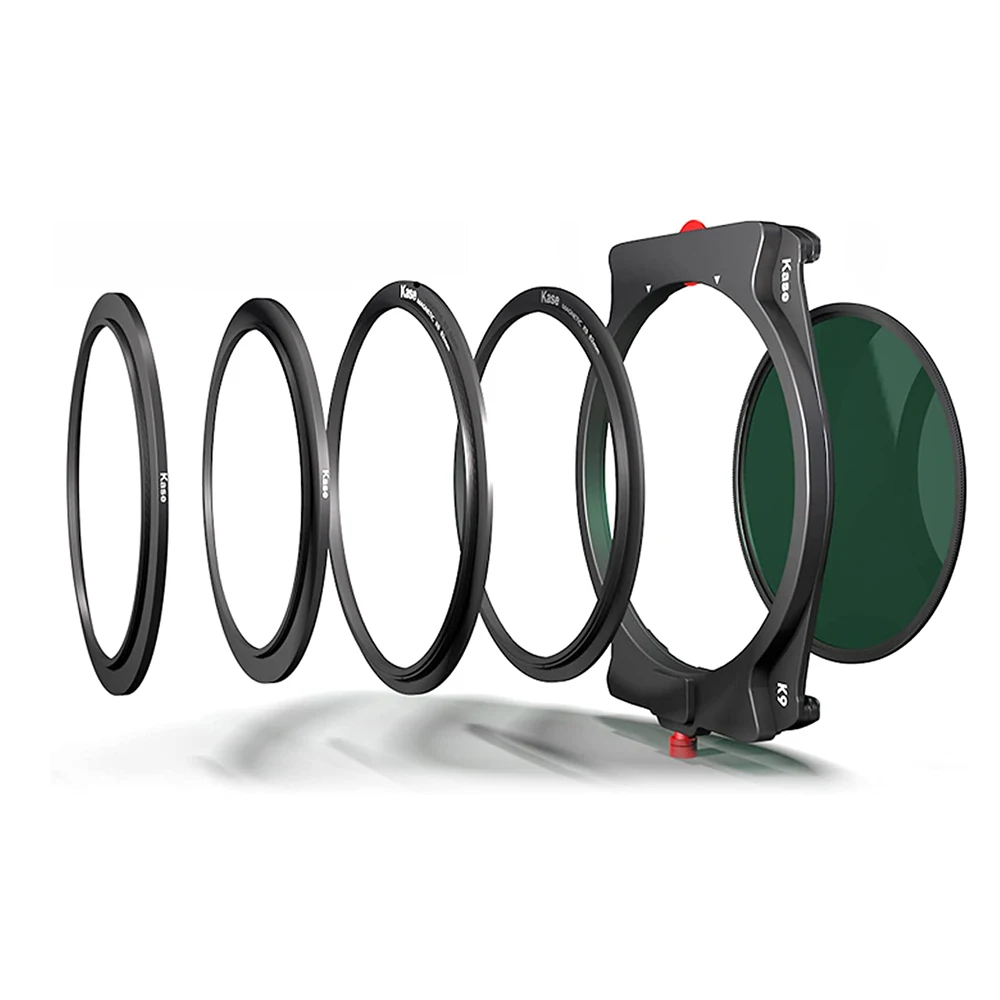 

Kase K9 100mm Metal Square Filter Holder Kit with 90mm Magnetic CPL Filter & 67/72/77/82mm Adapter Ring for 100mm Series Filter