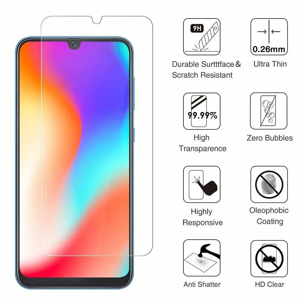 Screen Protectors 2Pcs Tempered Glass Screen Film for Galaxy A10/20/30/40/50/60/70/80/90 Mobile Phone Accessories 2021