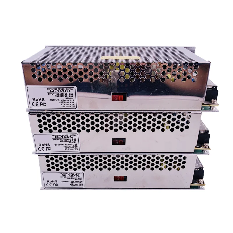 Q-120A/B/C 5V 12V 24V 15V Quad Output 120W Switching Power Supply Multiple Output Four Channel Voltage AC-DC SMPS