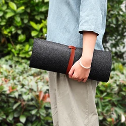 Large Pencil Bag Chinese Calligraphy Brush Pen Curtain Calligraphy Writing Felt Pads Portable Felt Writing Brush Pen Case