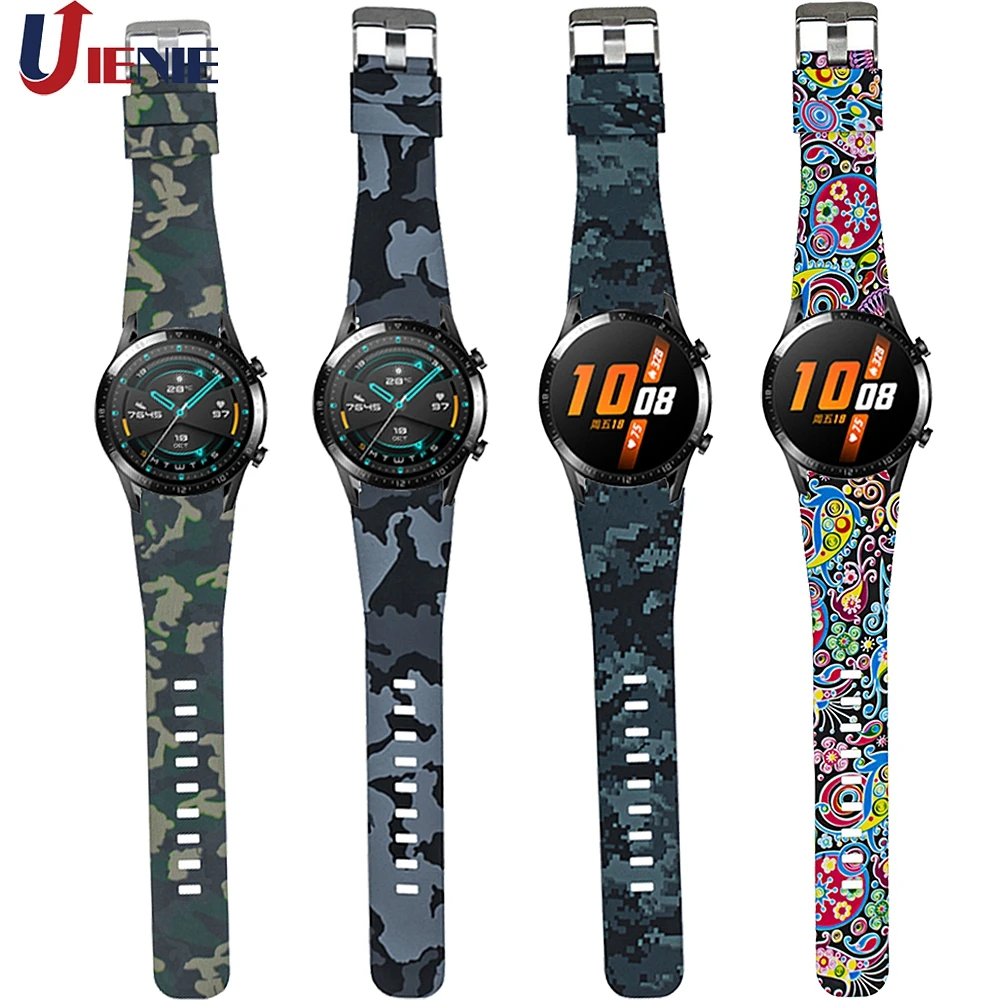 22mm for Huawei Watch GT GT2 46MM Strap Silicone Watchband Sport Band for Honor Magic /GT Active/Huami Amazfit Gtr 47mm