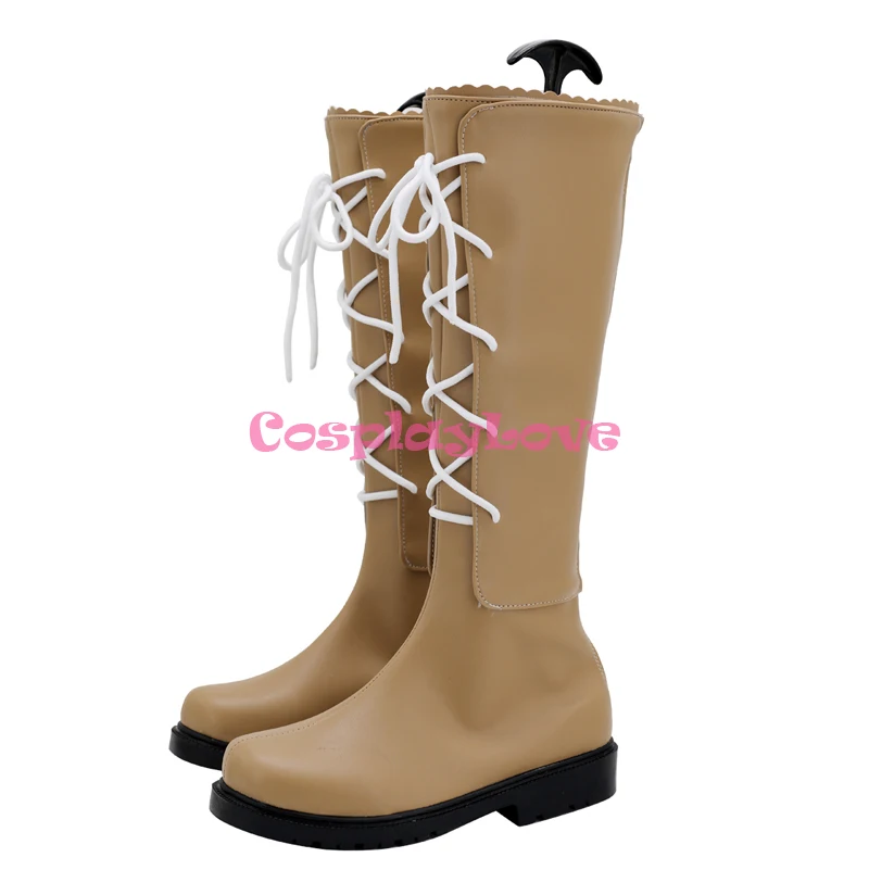 CosplayLove Anime Love Live! Lovelive! PERFECT Dream Project Tennouji Rina Brown Cosplay Shoes Long Boots Leather Custom Made