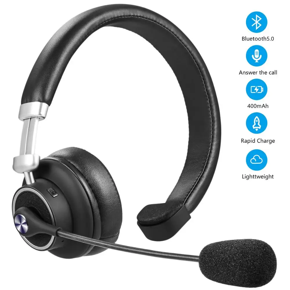 BH-M91 Noise Cancelling Bluetooth CSR Headset Wireless Headset with Microphone for Office Home Business Trucker Drivers