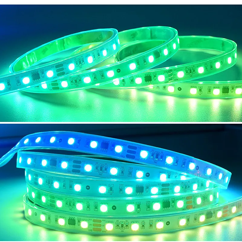 WS2811 RGB Led Strip Light ; 5050 SMD Addressable LED Tape ; 30 60 LEDs Eksternal 1 IC Control 3 Leds ; DC12V WS2811 Led Lights
