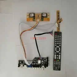 DVB-T DVB-C 3663 zestaw monitora telewizyjnego dla M170EG01 MT170EN01 4 CCFL LCD LED ekran HDMI + VGA + USB + płyta kontrolera TV sterownik