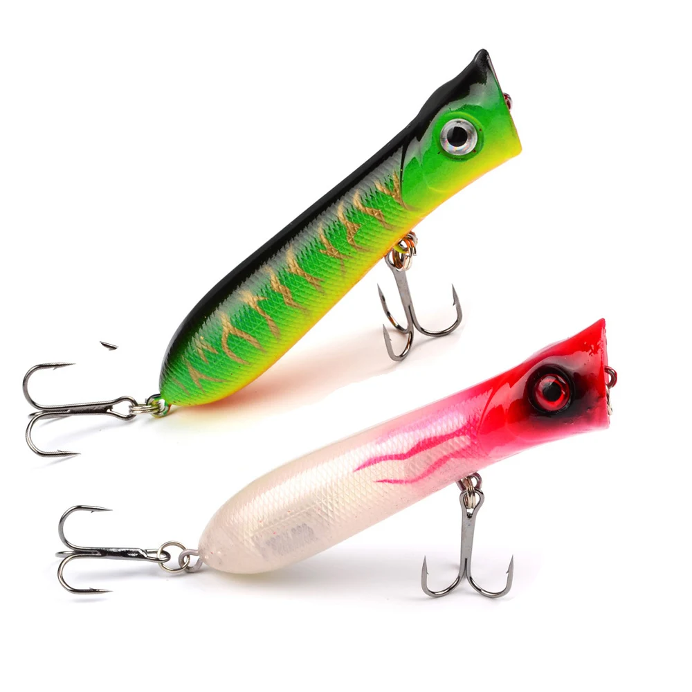 1PCS Popper Crankbaits Fishing Lure/Accessories/Tackle Top Water Abs Plastic Sea Bass Artificial Bait Hard Wobbler For Pike/Fish