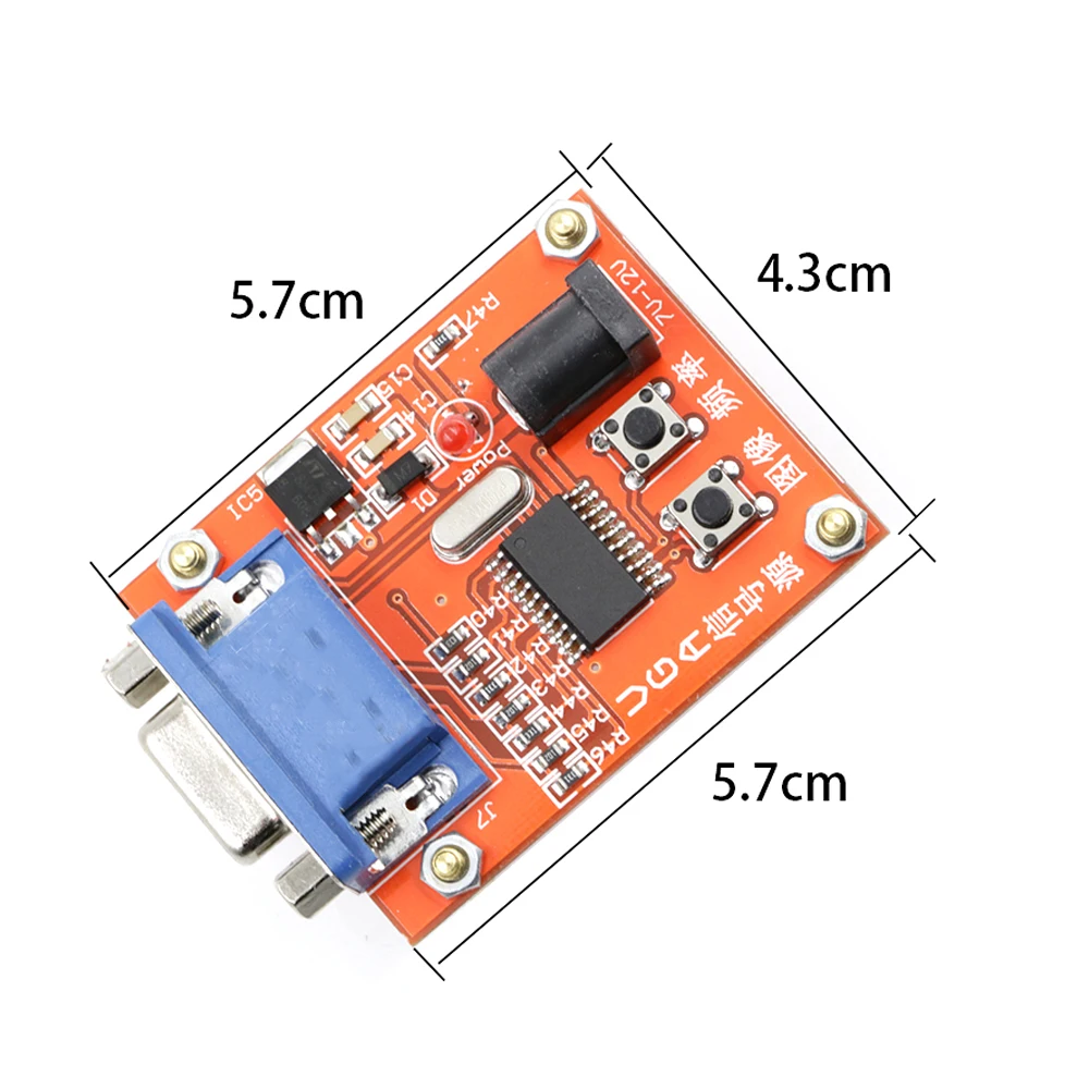 DC 9V/DC 7-12V VGA Signal Generator LCD Tester 15 Signal Output USB Battery Dual Power Supply Module with 15 Different Signals