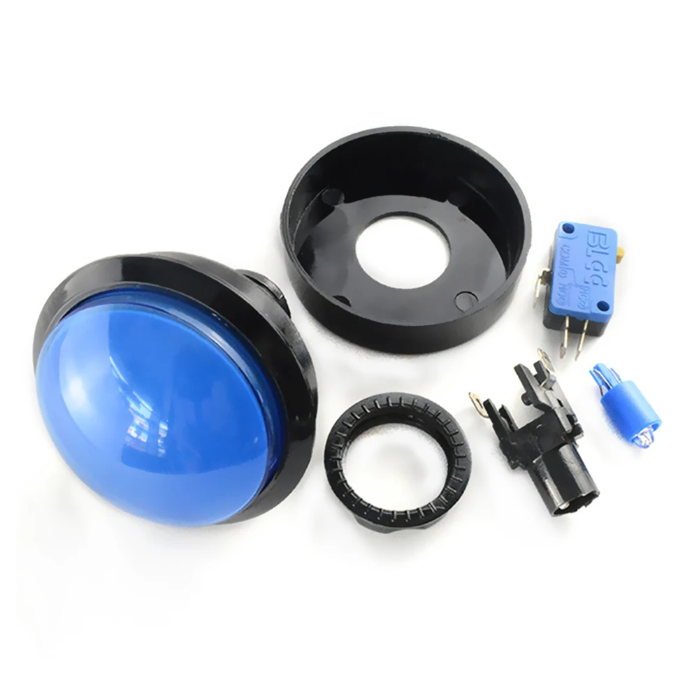(5 Colors ) Arcade Button LED Light Lamp 60MM Convexity Big Round Arcade Video Game Player Push Button Switch LED Light Lamp   