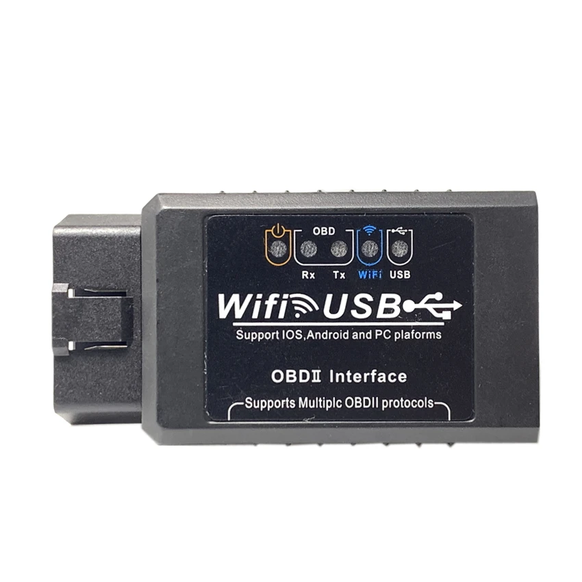 Acheheng OBDIICAT ELM327 Wifi USB 25K80 Wi-Fi ELM 327 OBDII Car Diagnostic Interface Scanner Works With All OBD-II Protocol