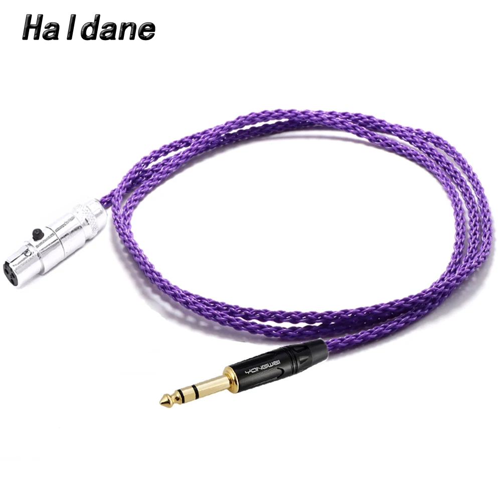 Haldane HIFI 1/4 6.35mm TRS 7N OCC Silver Plated Headphone Upgraded Cable for K240 K242 K271 K272 K702 Q701 DT1990pro DT1770pro