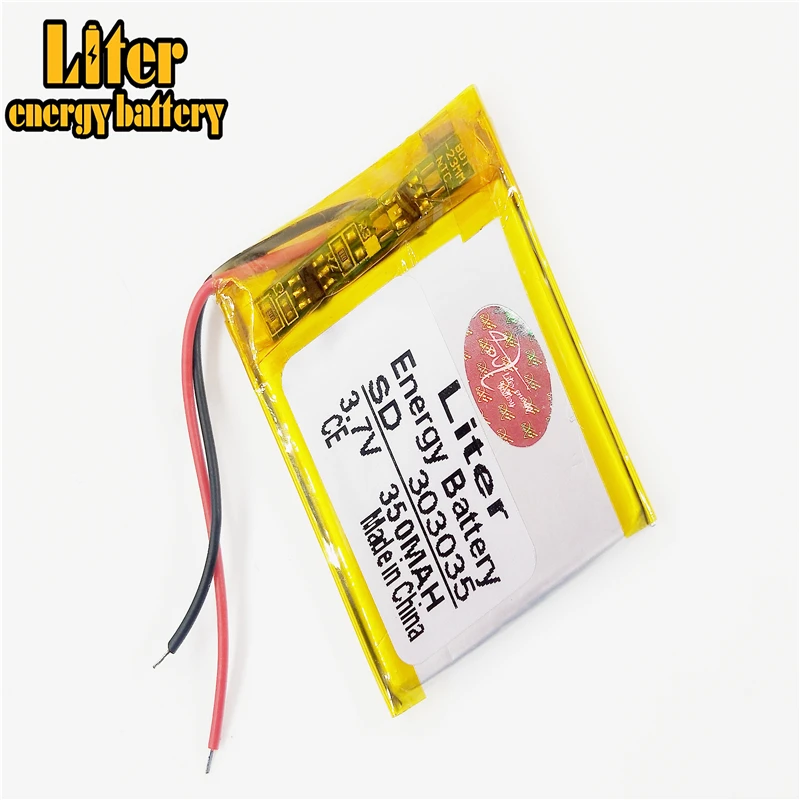 303035 3.7V 350mAh Ai Polimeri di Litio Li-Po Batteria Ricaricabile agli ioni di li Per Mp3 MP4 MP5 GPS DVD auricolare Bluetooth