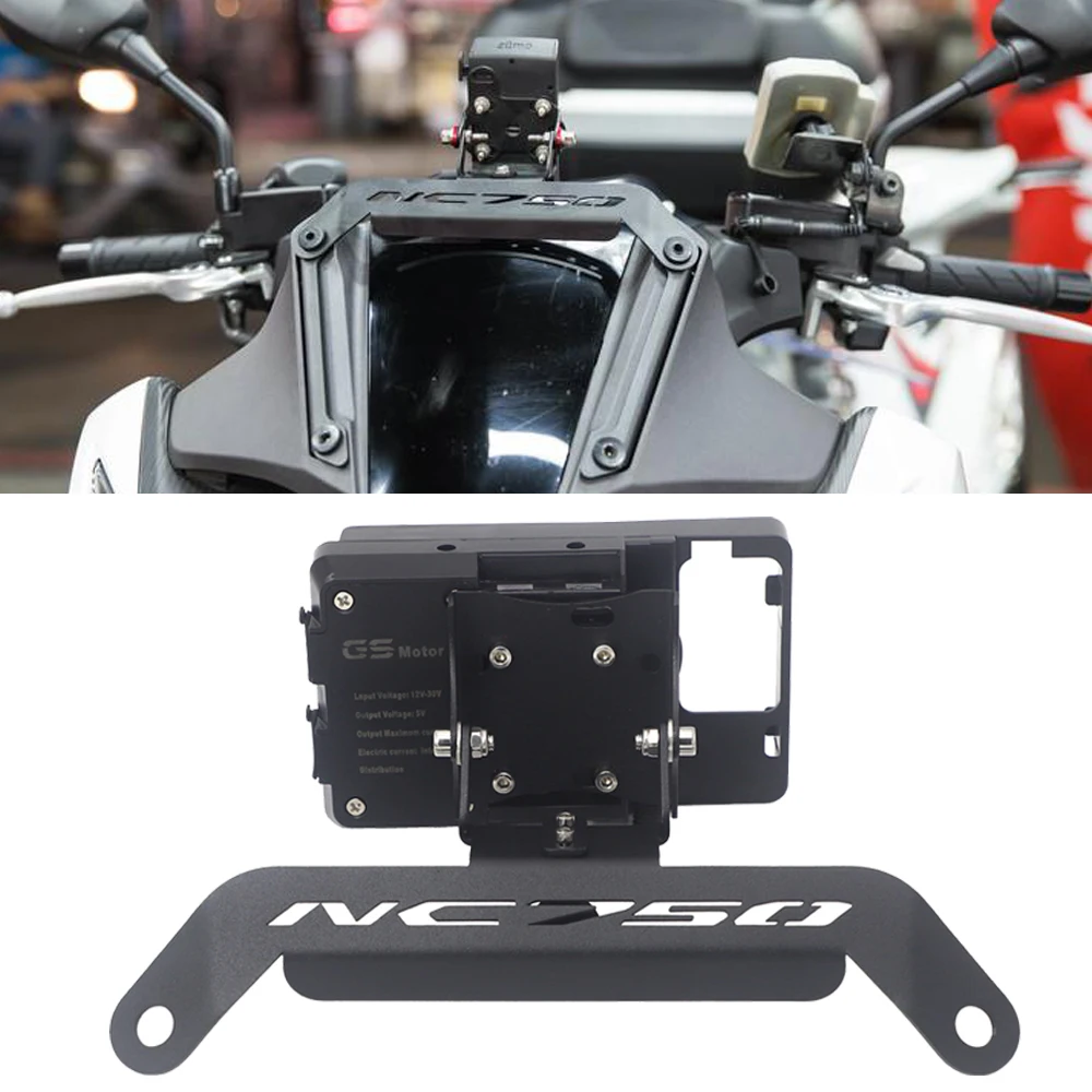 

For HONDA NC750D NC 750D NC 750 D Motorcycle Navigation bracket mobile phone GPS board bracket mobile phone holder USB Charger