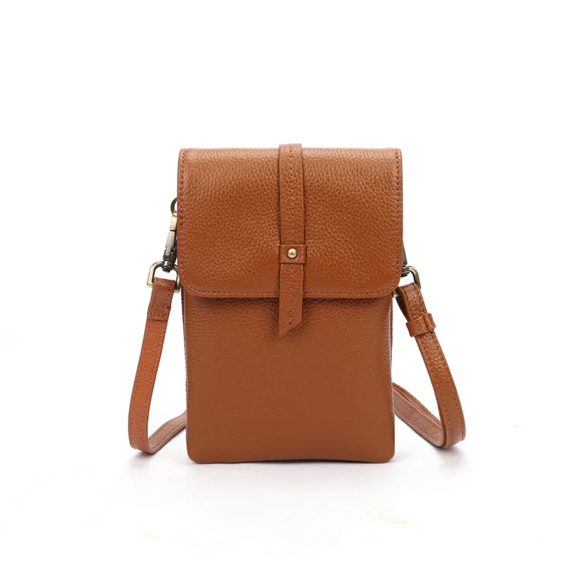 Genuine Leather Women Crossbody Bags Luxury Handbags Women Vertical Phone Bag Small Female Shoulder Bags Ladies Messenger Bag