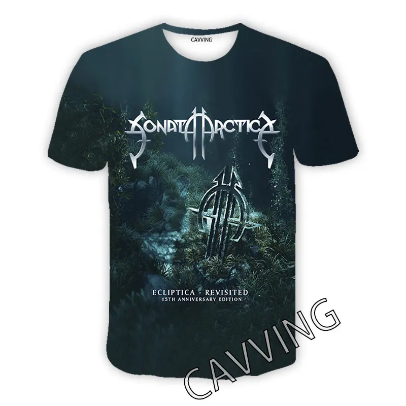 New Fashion Women/Men\'s 3D Print Sonata Arctica Band Casual T-shirts Hip Hop Tshirts Harajuku Styles Tops Clothing