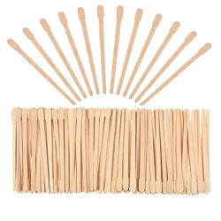 100PCS Woman Wooden Body Hair Removal Sticks Wax Waxing Disposable Sticks Beauty Toiletry Kits Wood Tongue Depressor Spatula