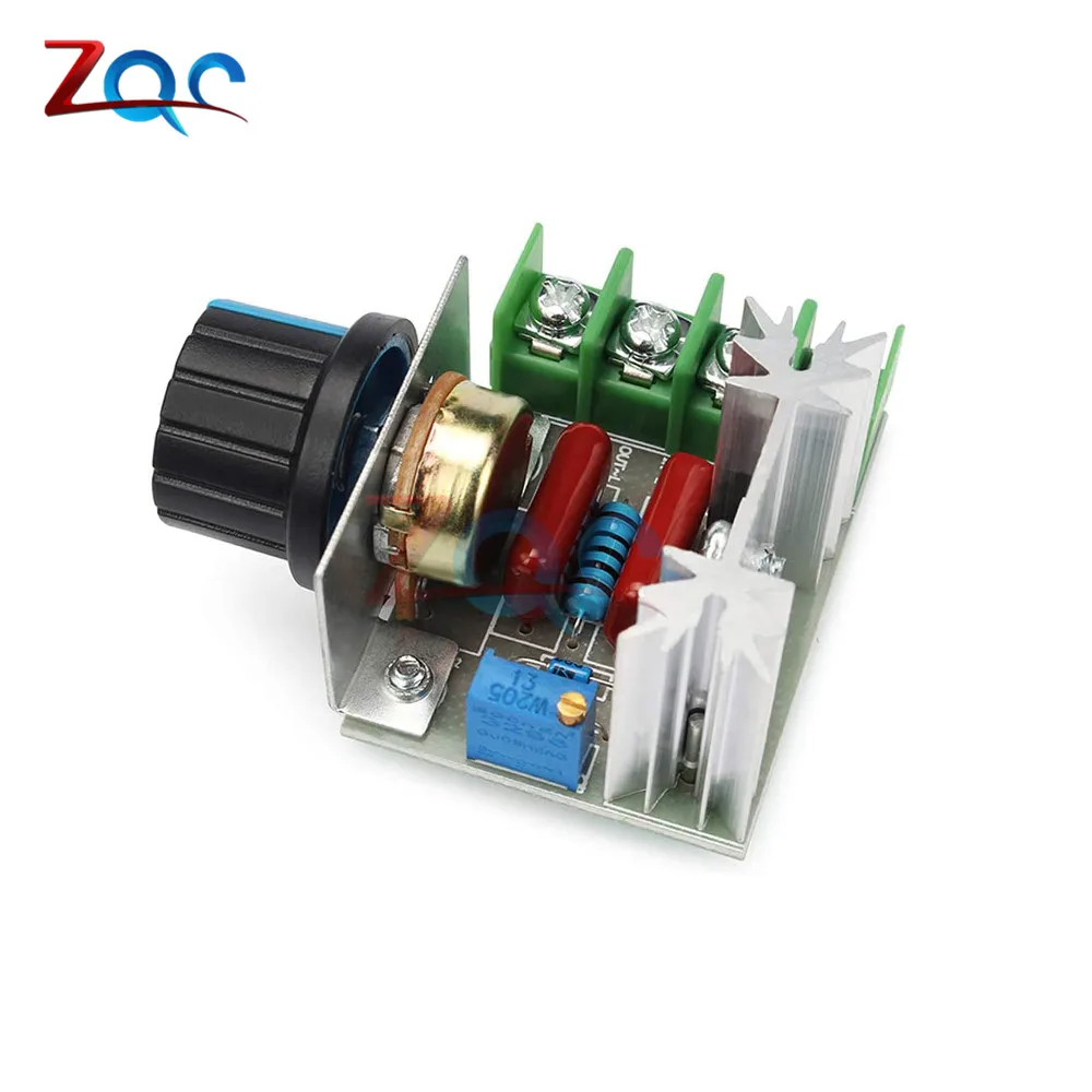 AC 220V 2000W Adjustable Motor Speed Controller Thermostat Dimmer LED Dimming SCR Electronic Voltage Regulator Module