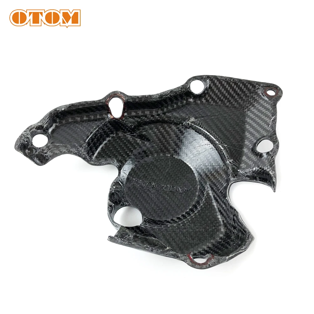 OTOM Ignition Clutch Cover Protector Guard For HONDA CRF450R 2010-2016 Dirt Bike Motorcycle Carbon Fiber Wear-resisting Magneto