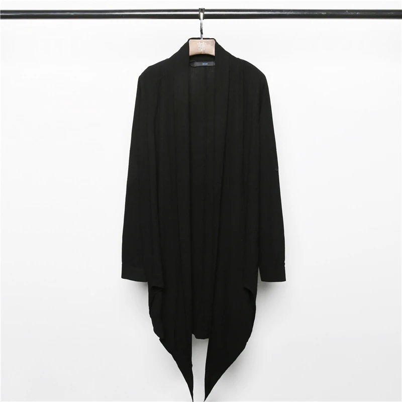 

Spring dark original street fashion street simple bat sleeve loose mid-length cardigan windbreaker jacket male trend