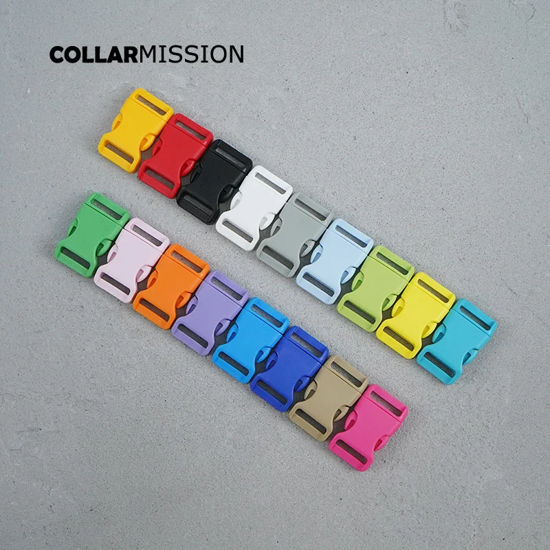 100pcs/lot Retailing high quality plastic clasp quick side release for 20mm Webbing diy dog collar accessory buckle 17 colours