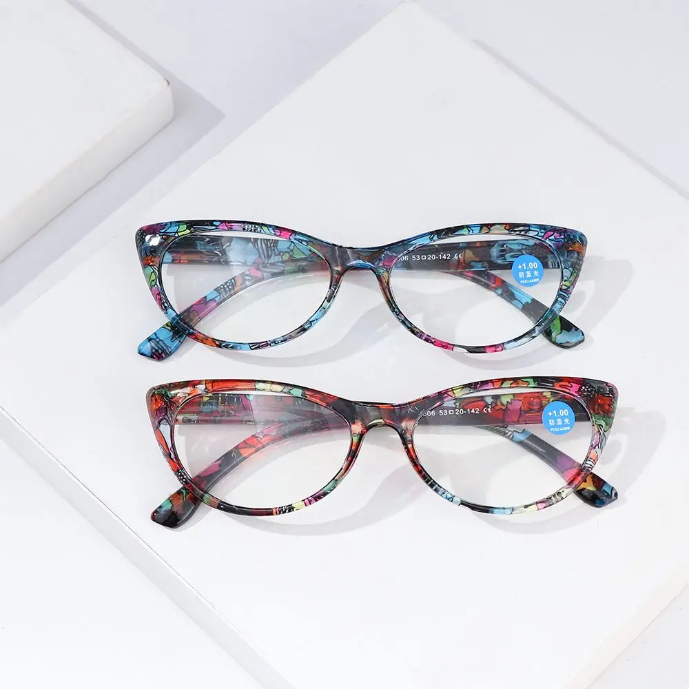 Women Reading Glasses Urltra-Light Eye Protection Women Flowers Elegant Comfortable Eyeglasses +100 +400 Glasses High Quality