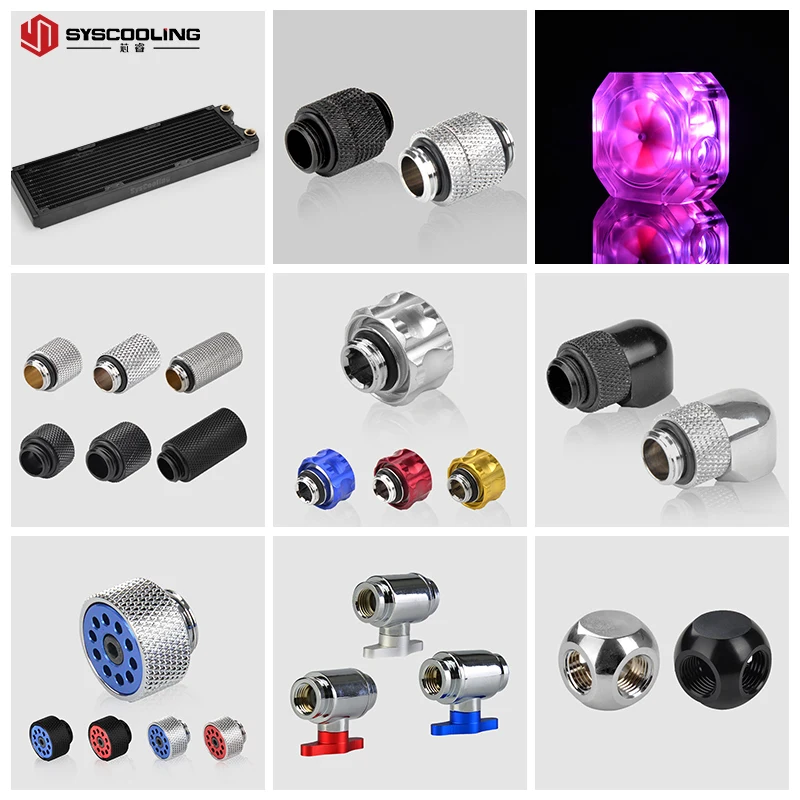 Syscooling PC water cooling kit for Intel CPU socket PETG tube liquid cooling system RGB support