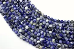 Natural Sodalite Round Loose Beads Strand 4/6/8/10MM For Jewelry DIY Making Necklace Bracelet