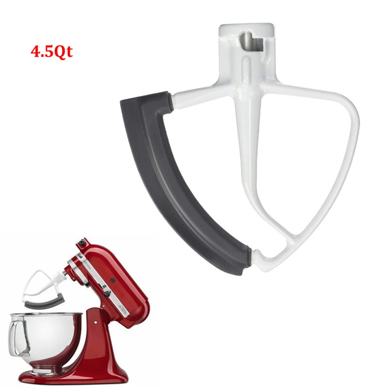 Flex Edge Beater Blade Bowl Scraper with Flexible Silicone Edges for KitchenAid 4.5-5 QT Tilt-Head Stand Mixer Accessories