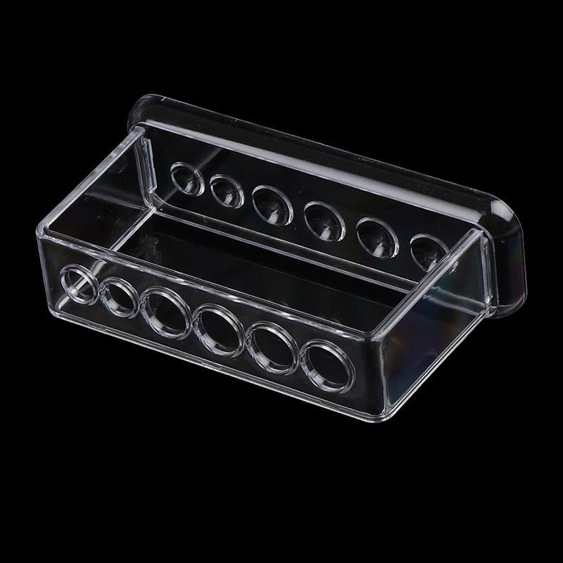 1PC Plastic Clear Test Tube Rack 6 Holes Stand Lab Test Tube Stand Shelf School Supply Lab Equipment 16.7*8*3cm