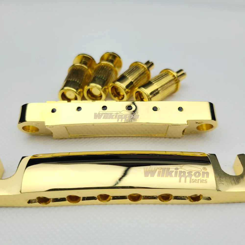 Original Wilkinson Gold Tune-O-Matic Style Electric Guitar Bridge For Lespaul LP SG Guitar WOGT1+WOGB2 Golden