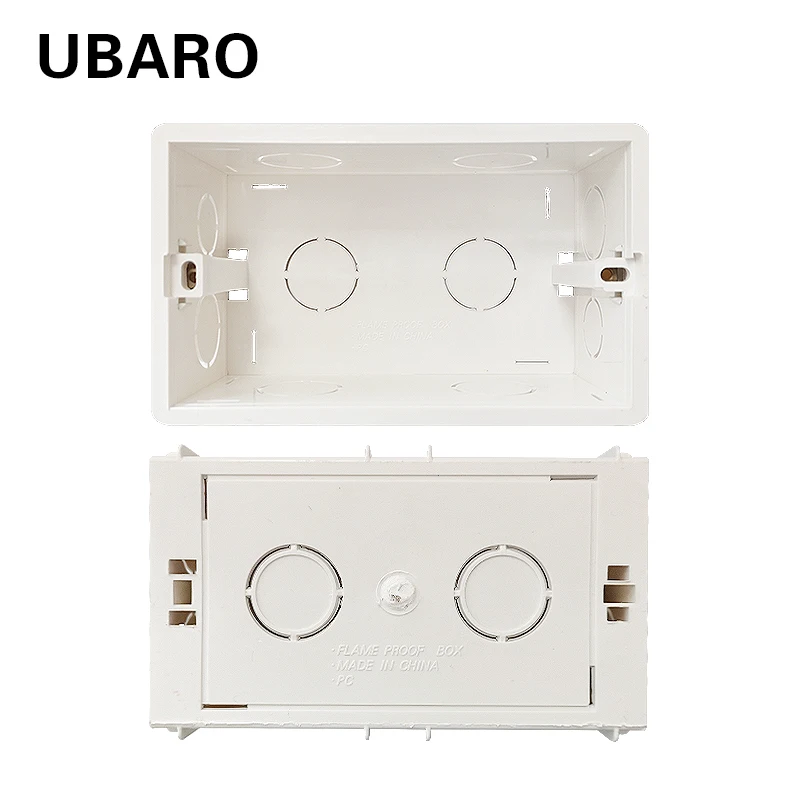142*80*55mm Socket Concealed Bottom Case PC Plastic Material White Surface Outlet Wall Touch Switch Combination Junction Box