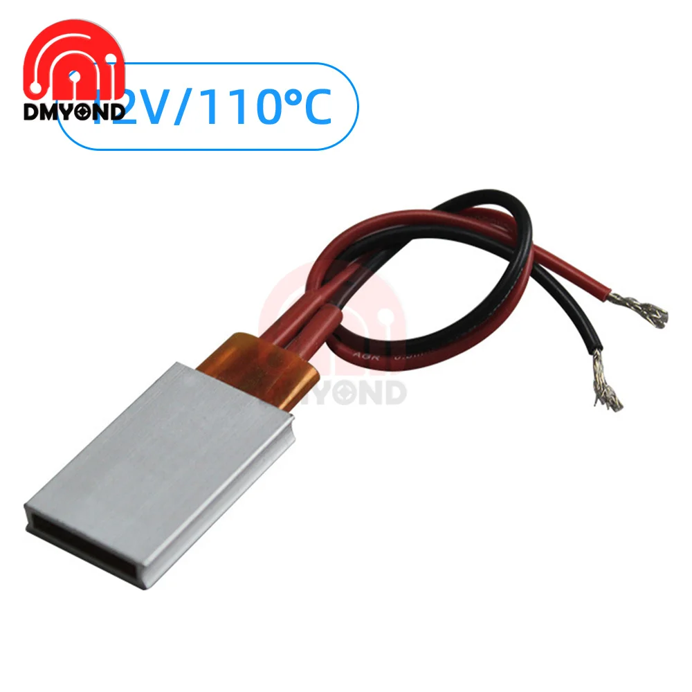 12V/24V/110V/220V constant temperature PTC ceramic heating plate air electric heater heating plate 50*28.5*5mm can be customized