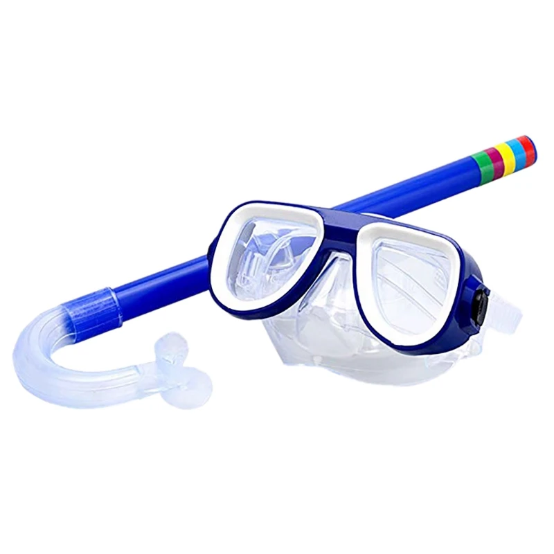 Kinder Schnorchel Brille Saugrohr Set PVC Ungiftig Klar Explosion-Proof Gläser Einstellbar Gürtel Sommer Tauchen Ausrüstung