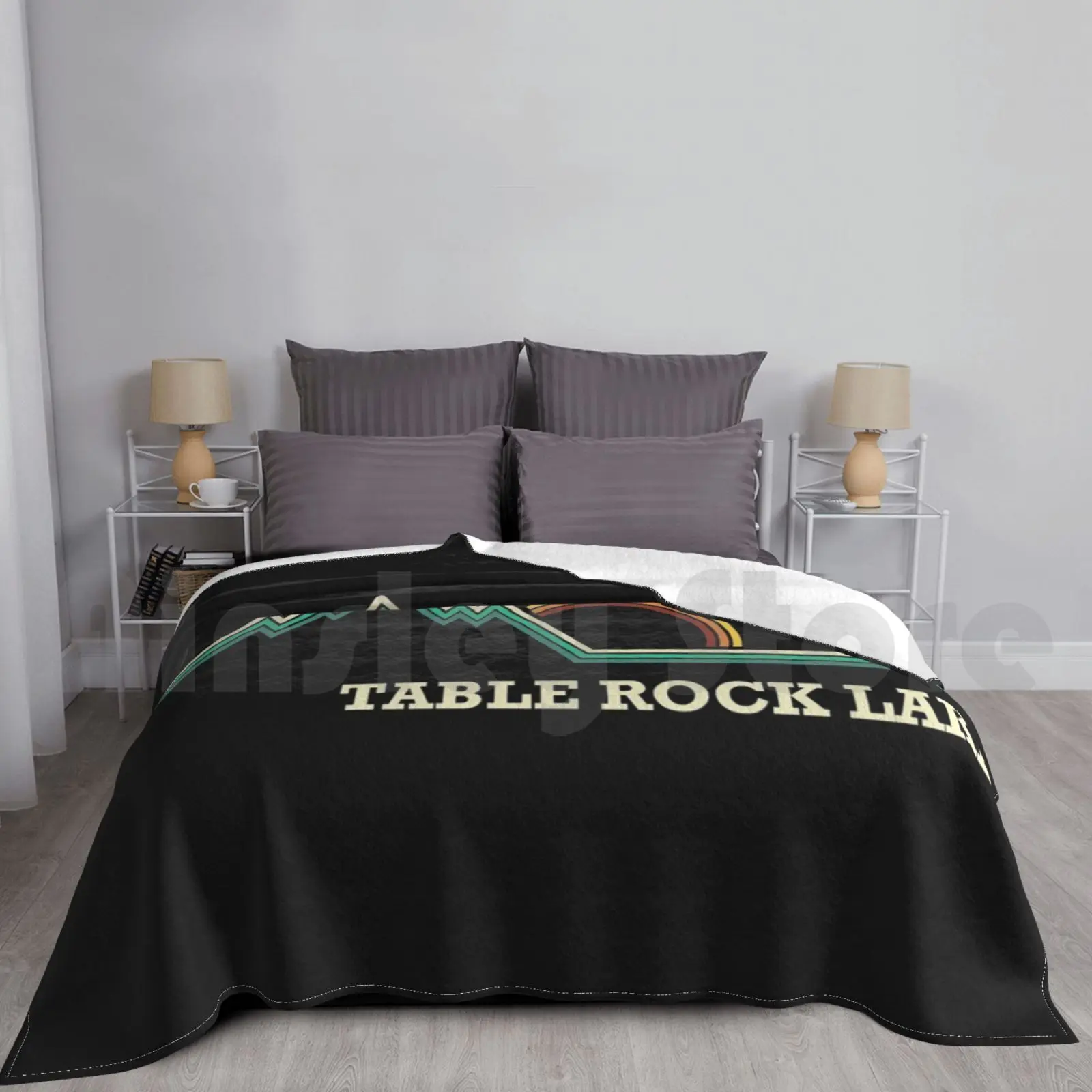 Table Rock Lake Of The Missouri Retro Vacation Vintage Blanket Fashion Custom Orazk Bank Of The Lake Of The