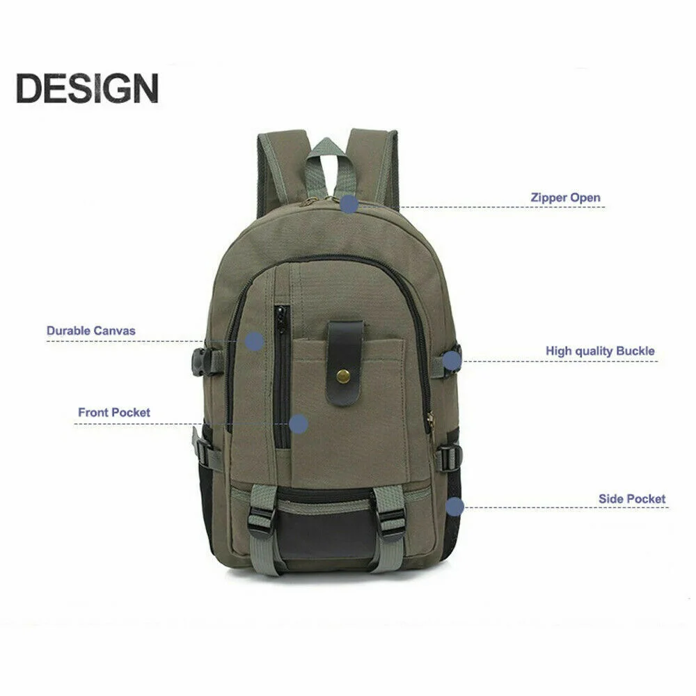 Travel Backpack Men Tactical Militari Mountaineering Bag Men Canvas Large Capacity Backpacks Outdoor Camping Bag Computer Bag