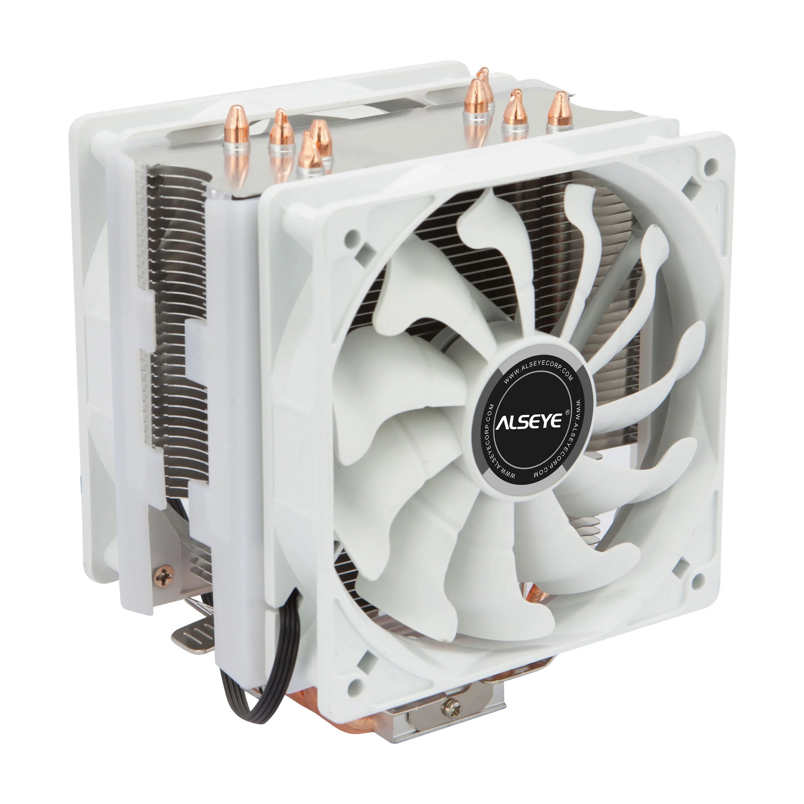 ALSEYE S120D CPU Fan Cooler PWM 120mm 4 Pin 4 Heat-Pipe Cooler for LGA 775 115x 1366 AM2 + AM3 + AM4