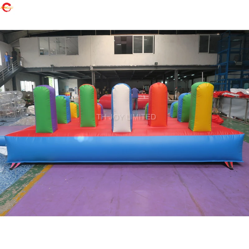 4*2m Carnevale Interattivo Anello Gonfiabile Lancio Carnevale Lancio Hoopla Gioco per Evento di Festa Ventilatore D'aria Cortile Hula Hoop