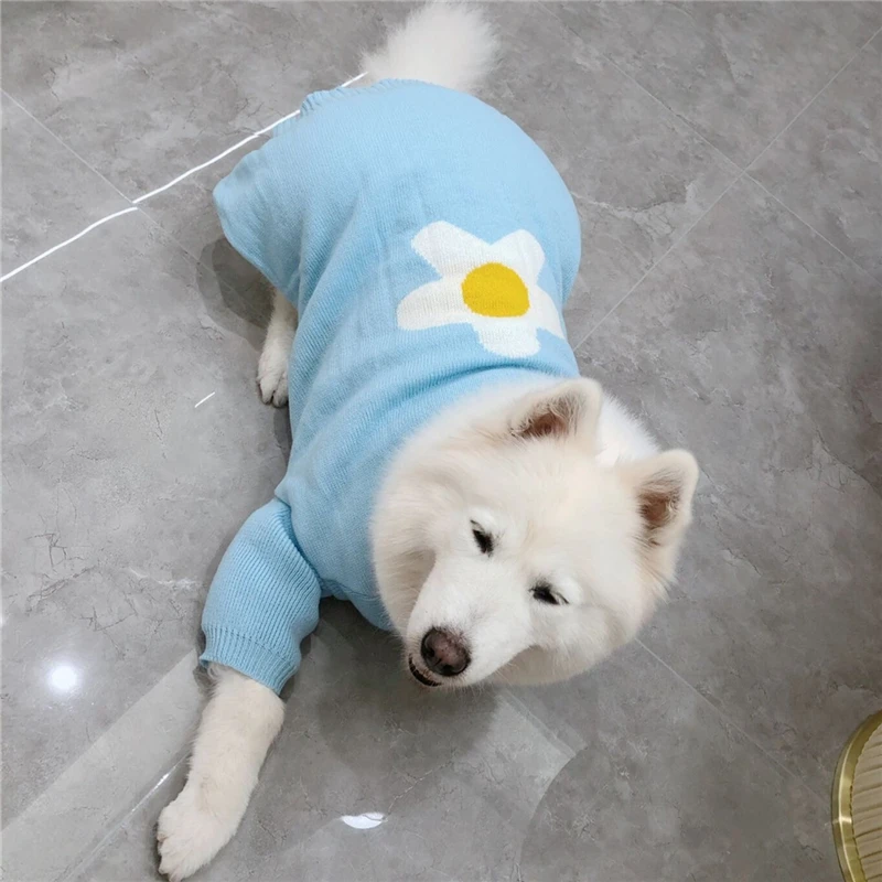 Big Dogs Clothes Winter Sweater For Huge Husky Samoyed