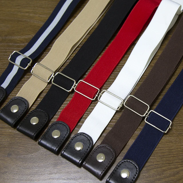 Nowe paski dla kobiet Dżinsy bez klamer Spodnie bez klamry Rozciągliwy elastyczny pas biodrowy dla mężczyzn Ins Wind Invisible Lazy Belt