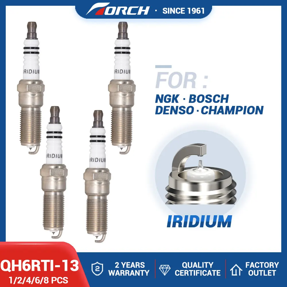 Ignition System Iridium Candles Torch QH6RTI-13 Compatible with LTR6AI13 Iridium Candles for Cars Powerful Engine