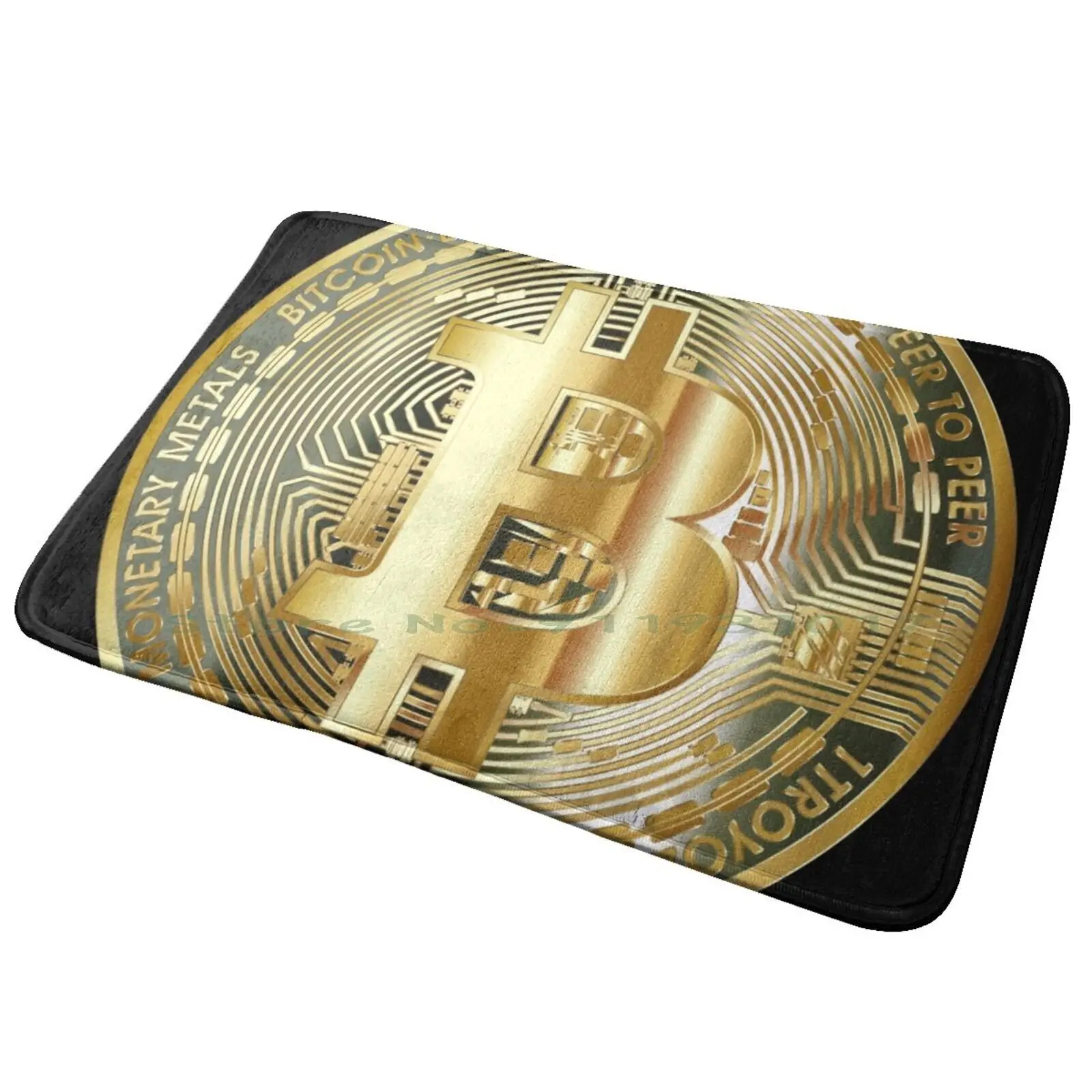 Bitcoin Gold Entrance Door Mat Bath Mat Rug Eva Queen Jazz Family Jlc Family Billionaire Laurent Jlc Marwa Loud Sisika Princess