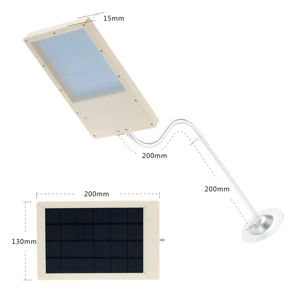 Montiert LED Solar Powered Super Helle Licht Control Sensor Wand Lampe 18 LEDs Energy-saving Freien Straße Garten