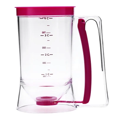 900ml Cake Batter Cream Dispenser Valve Measuring Baking Tool Cup Cake Pancake Muffin Dough Dispenser Funnel  Separator