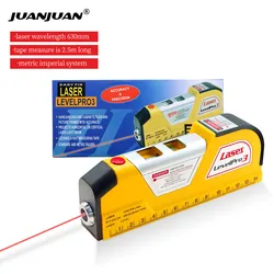 Multipurpose Infrared Laser Level Horizon Vertical Measure Tape Horizontal Ruler Measure Instrument Equipment Measuring Tool