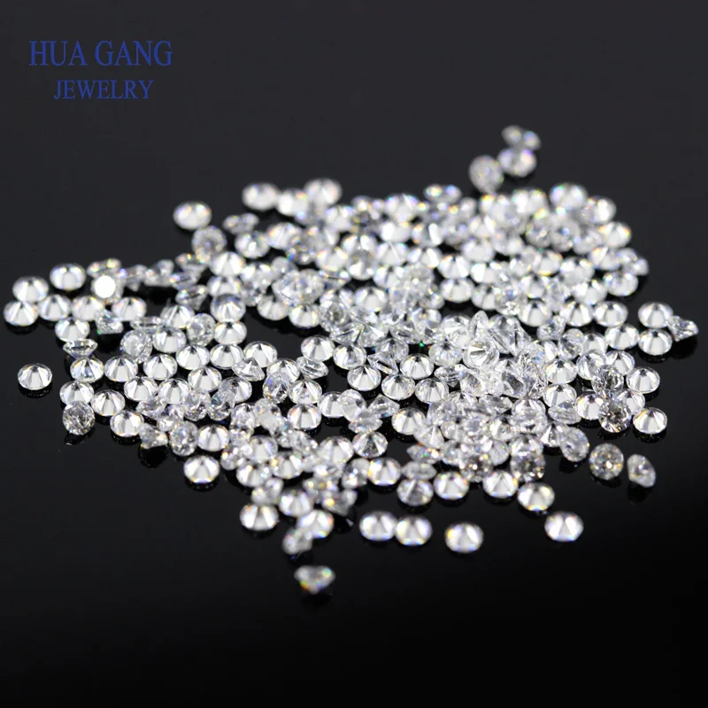 Size 2.5~6.75mm 10PCS~10000PCS Round White CZ Stones Round Brilliant Cut Loose Cubic Zirconia Stone Beads For Jewelry Making