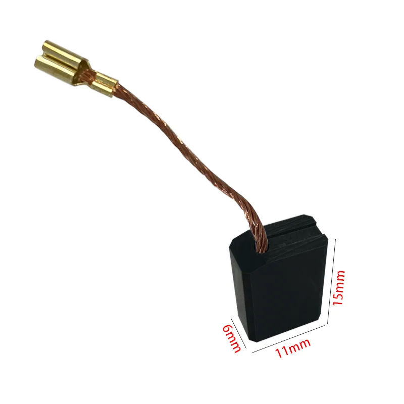 10PCS accessori per lucidatrici spazzola di carbone utensile elettrico spazzola di carbone 6*11*15 tipo di spina spazzola di carbone di alta qualità